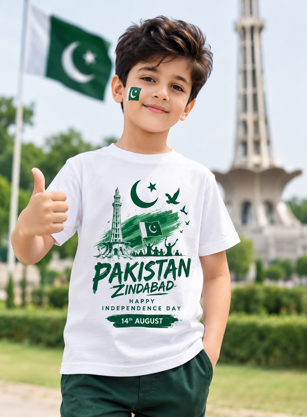 Boys  14 August Printed T-Shirt – Independence Day Special Azadi Dress for Boys