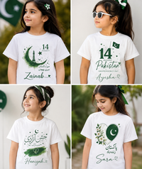 Girls 14 August Printed T-Shirt – Independence Day Special Azadi Dress for Boy Girls